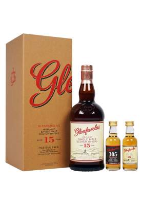 Glenfarclas 15 ani 0.7L + 25 ani 5cl & 105 5cl
