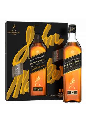 Johnnie Walker Black Label 12 ani Gift Set 70cl