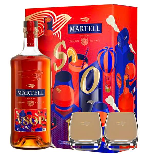 Martell VSOP Gift Set Cognac 70cl